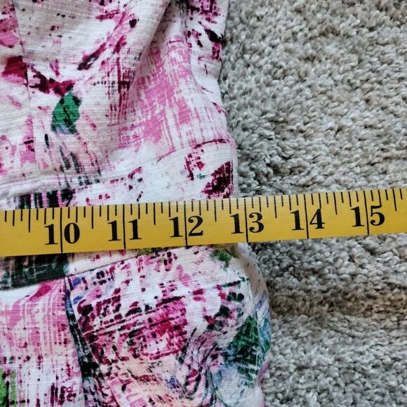 Guess Multicolored Abstract Floral Sleeveless Sweet Heart Neckline Dress Sz 6 - Picture 3 of 7